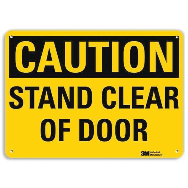 Caution Sign, 7 in H, 10 in W, Aluminum, Vertical Rectangle, English, U4-1677-NA_10x7