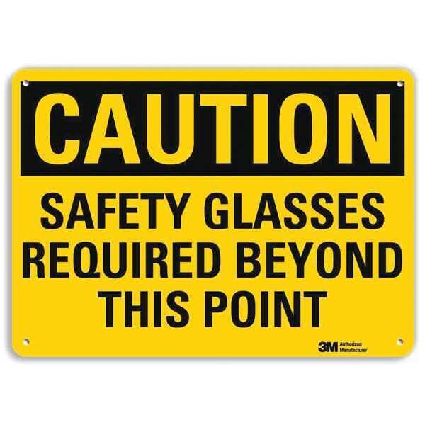 Safety Sign, Safety Glasses, Black/Yellow