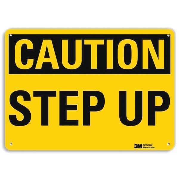 Caution Sign, 10 in H, 14 in W, Plastic, Horizontal Rectangle, English, U4-1690-NP_14X10