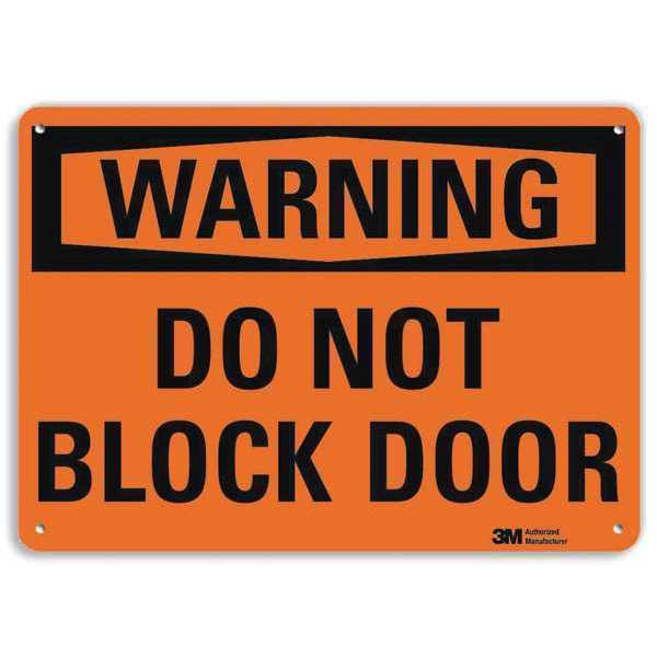 Warning Sign, 7 in H, 10 in W, Aluminum, Vertical Rectangle, English, U6-1053-NA_10x7