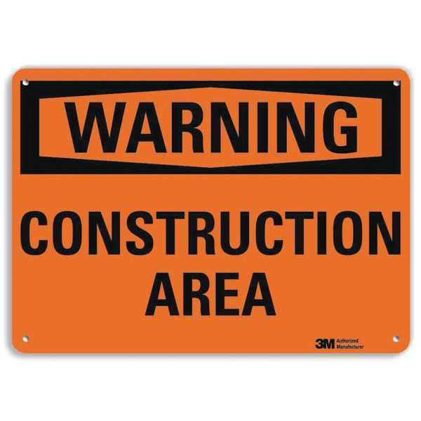 Warning Sign, 7 in Height, 10 in Width, Plastic, Vertical Rectangle, English