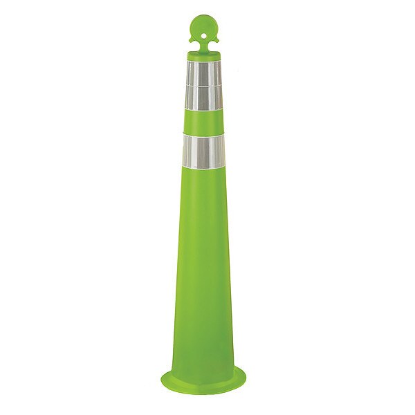 Channelizer Cone with Collar, 42in H, Lime