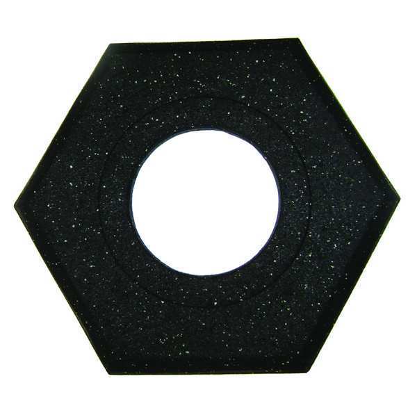Channelizer Cone Base, Recycled rubber, 2 1/2 in H, 17 in L, 20 in W, Black
