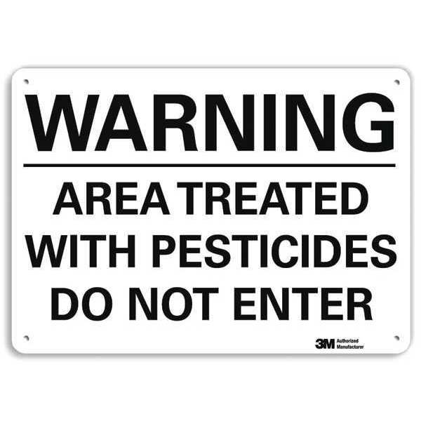 Warning Sign, 10 in H, 14 in W, Horizontal Rectangle, English, U6-1001-RA_14X10