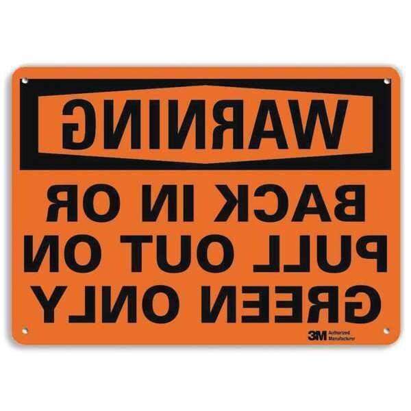 Warning Sign, 7 in H, 10 in W, Plastic, Vertical Rectangle, English, U6-1034-NP_10X7