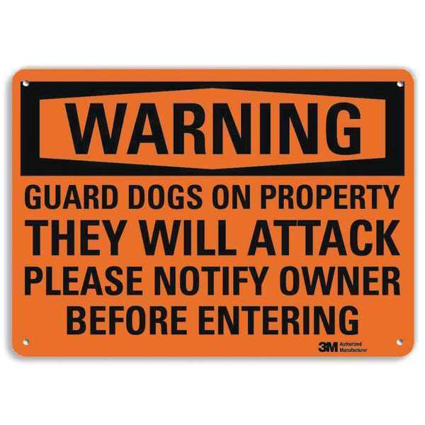 Warning Sign, 7 in H, 10 in W, Plastic, Vertical Rectangle, English, U6-1104-NP_10X7