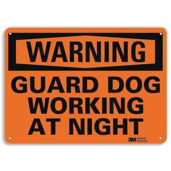 Warning Sign, 10 in H, 14 in W, Aluminum, Horizontal Rectangle, English, U6-1101-NA_14x10