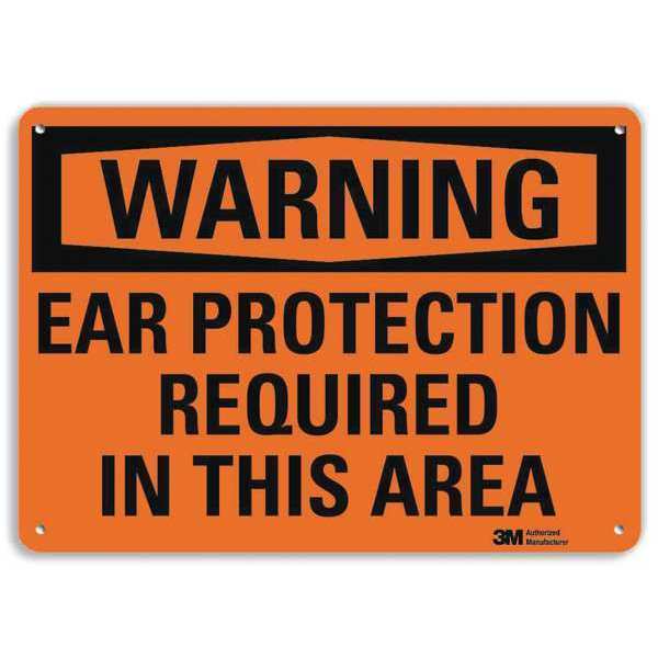 Plastic Warning Sign, 4 Holes, 10
