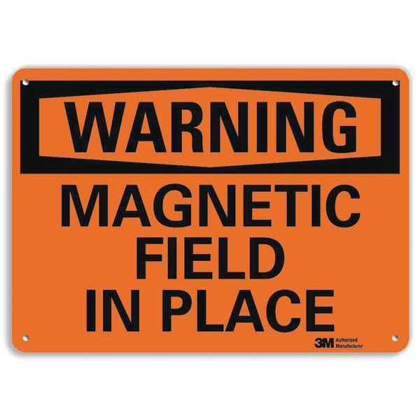 Warning Sign, 10 in Height, 14 in Width, Aluminum, Vertical Rectangle, English