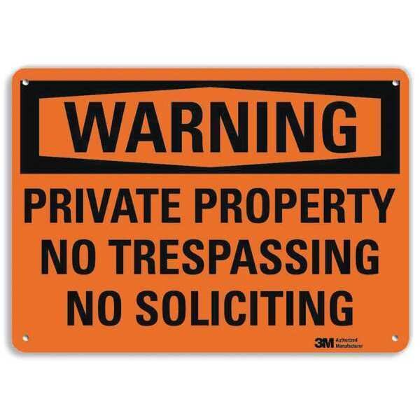 Security Sign, 10 in H, 14 in W, Plastic, Horizontal Rectangle, English, U6-1203-NP_14X10