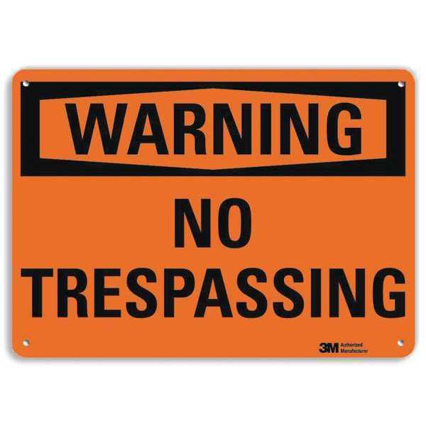 Security Sign, 10 in H, 14 in W, Plastic, Horizontal Rectangle, English, U6-1178-NP_14X10