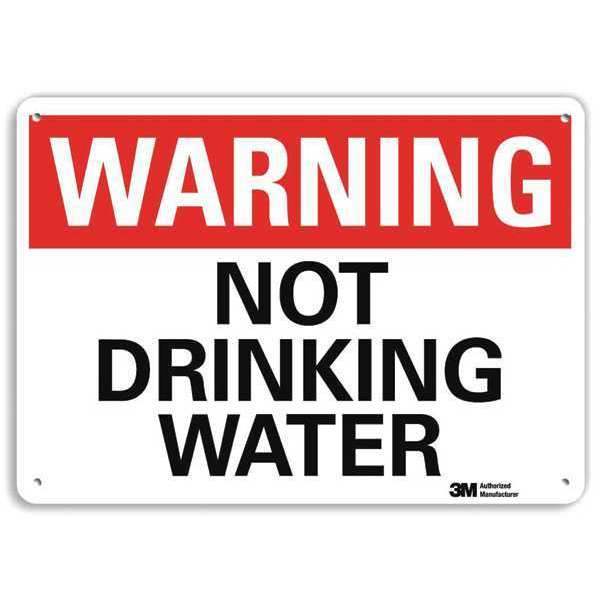 Plastic Warning Sign, 4 Holes, 10