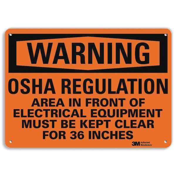 Plastic Warning Sign, 4 Holes, 10