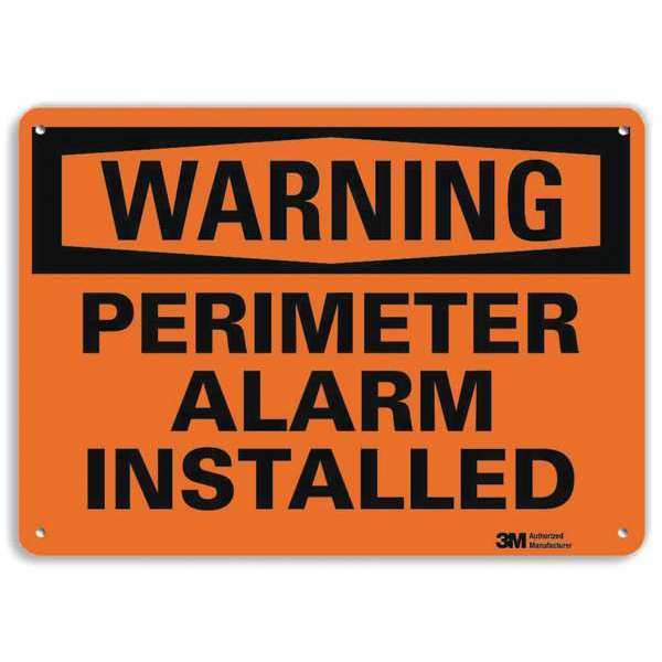Warning Sign, 7 in H, 10 in W, Plastic, Vertical Rectangle, English, U6-1195-NP_10X7