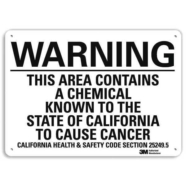 Warning Sign, 7 in H, 10 in W, Aluminum, Vertical Rectangle, English, U6-1235-NA_10x7