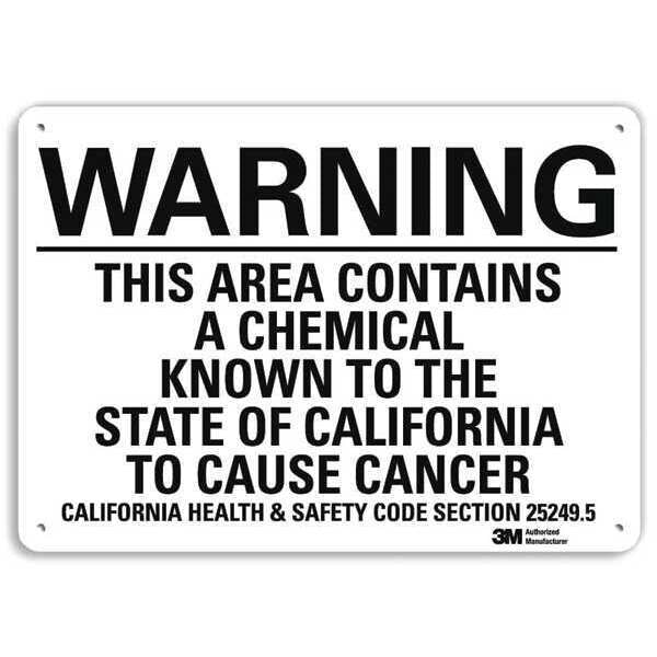 Warning Sign, 10 in H, 14 in W, Plastic, Horizontal Rectangle, English, U6-1235-NP_14X10