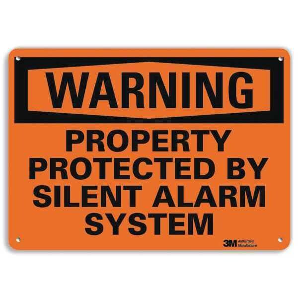 Warning Sign, 7 in H, 10 in W, Aluminum, Vertical Rectangle, English, U6-1209-NA_10x7