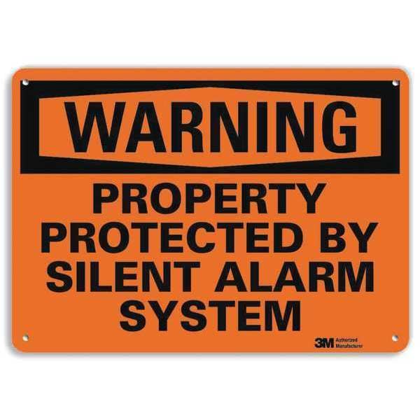 Warning Sign, 10 in H, 14 in W, Plastic, Horizontal Rectangle, English, U6-1209-NP_14X10