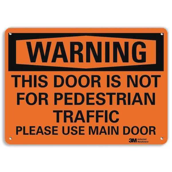 Entrance Sign, 10 in H, 14 in W, Plastic, Horizontal Rectangle, English, U6-1242-NP_14X10