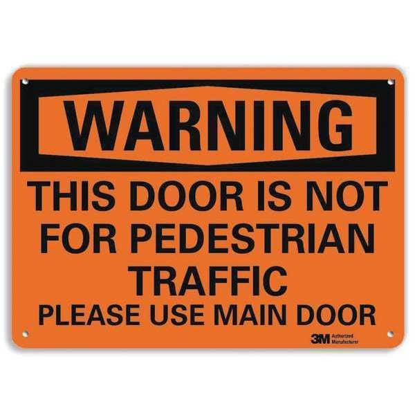Warning Sign, 10 in H, 14 in W, Aluminum, Horizontal Rectangle, English, U6-1242-NA_14x10