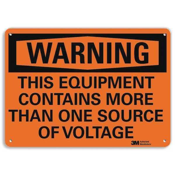 Plastic Warning Sign, 4 Holes, 10