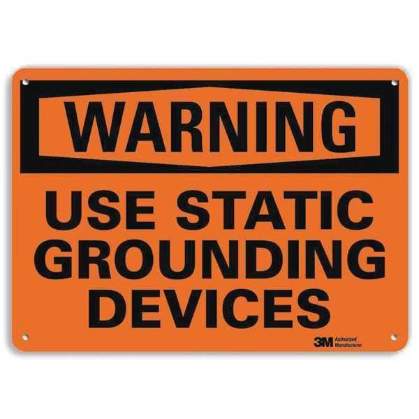 Plastic Warning Sign, 4 Holes, 14