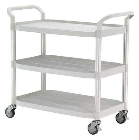 Polypropylene/Fiber Glass (Shelf)/Aluminum (Leg) (2) Raised, 3 Shelves, 400 lb