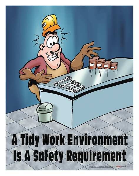 Safety Poster, A Tidy Work Environment, EN