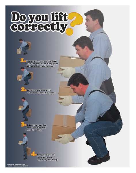 Safety Poster, Do You Lift Correctly, ENG