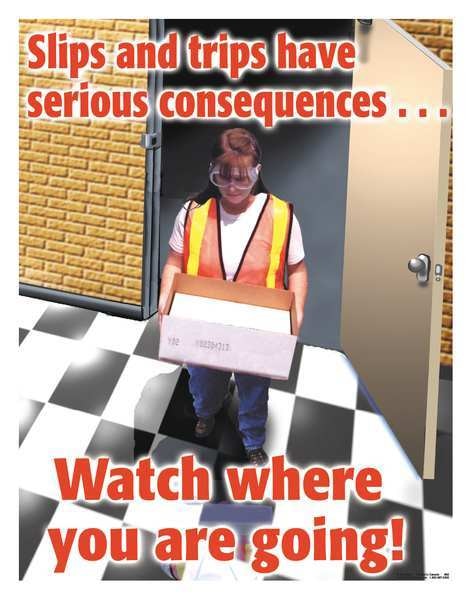 Safety Poster, Slips And Trips, ENG