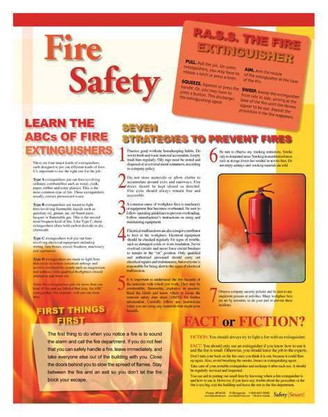 Safety Poster, Fire Safety, ENG