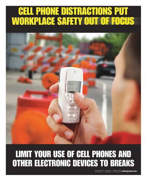 Safety Poster, Cell Phone Distractions, EN