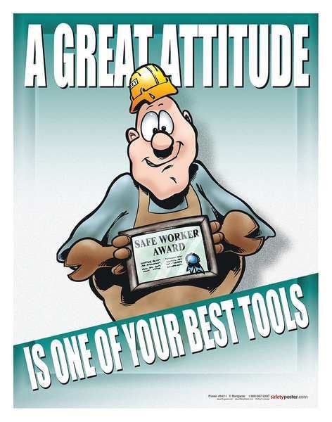 Safety Poster, A Great Attitude Is One, EN