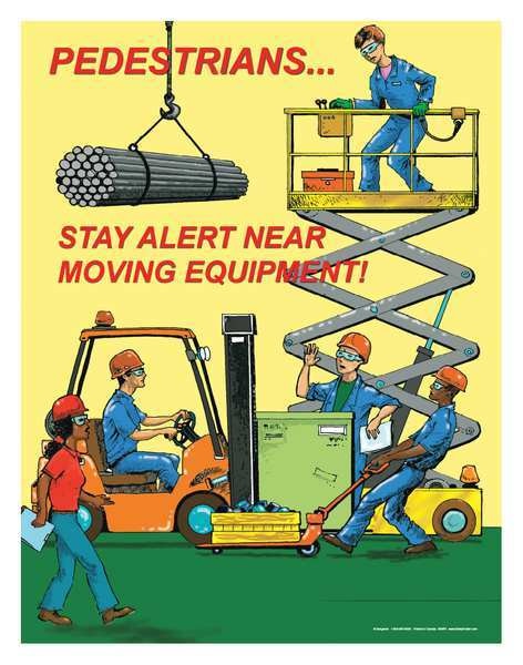 Safety Poster, Pedestrians Stay Alert, ENG