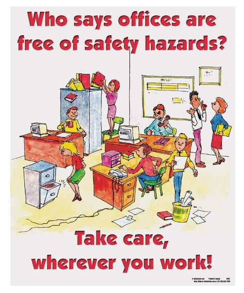 Safety Poster, Who Says Offices Are, ENG