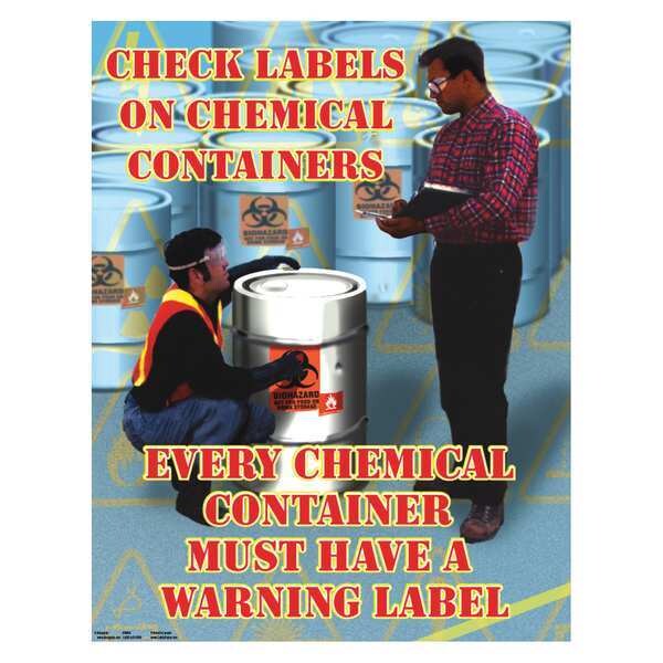 Safety Pstr, Check Labels On Chemical, ENG
