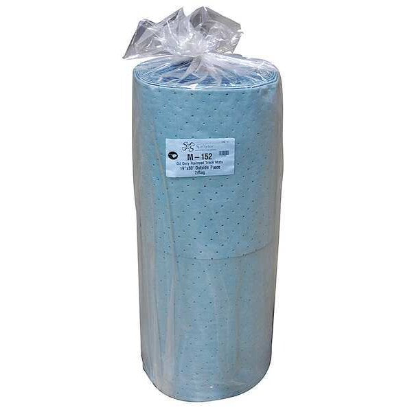 Sorbents, 62 gal/pk, Oil Absorbed, Blue, Polypropylene