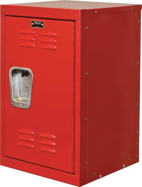 Wardrobe Locker, 15 in W, 15 in D, 24 in H, (1) Tier, (1) Wide, Red