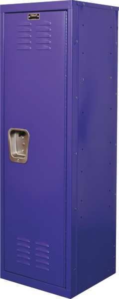 Wardrobe Locker, 15 in W, 15 in D, 48 in H, (1) Tier, (1) Wide, Purple