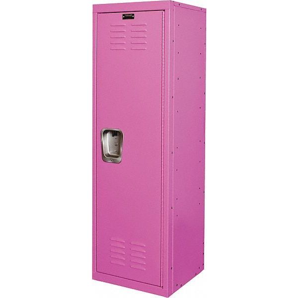 Wardrobe Locker, 15 in W, 15 in D, 48 in H, (1) Tier, (1) Wide, Pink
