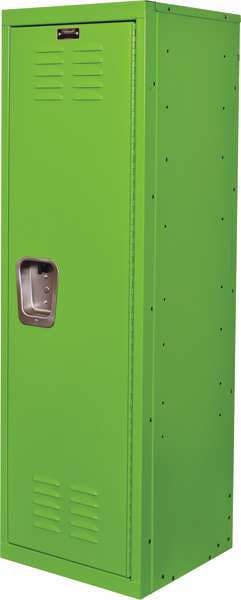 Wardrobe Locker, 15 in W, 15 in D, 48 in H, (1) Tier, (1) Wide, Green