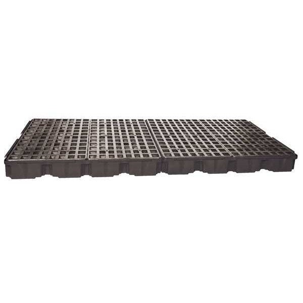 Drum Spill Containment Platform, 121 gal Spill Capacity, 8 Drum, 10,000 lb., Polyethylene