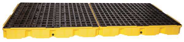 Drum Spill Containment Platform, 121 gal Spill Capacity, 8 Drum, 10,000 lb., Polyethylene