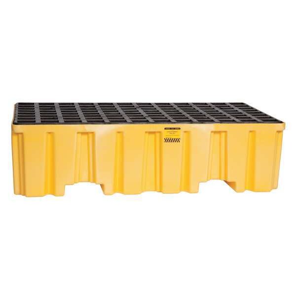 Drum Spill Containment Pallet, 66 gal Spill Capacity, 2 Drum, 4000 lb., Polyethylene