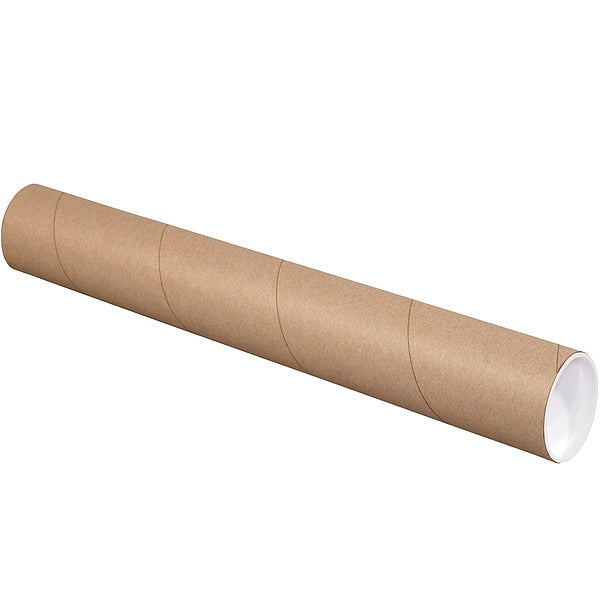 Mailing Tube, 38inLx3in.dia, Brown, PK24
