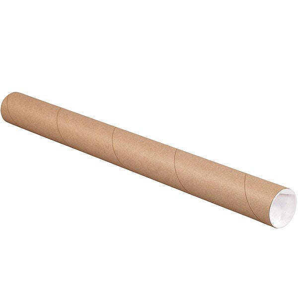 Mailing Tube, 48inLx2in.dia, Brown, PK50