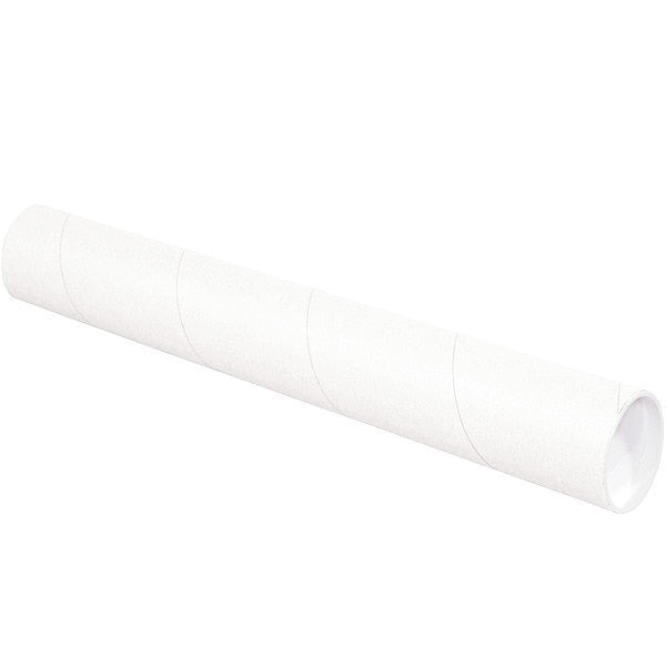 Mailing Tube, 24inLx3in.dia, White, PK24