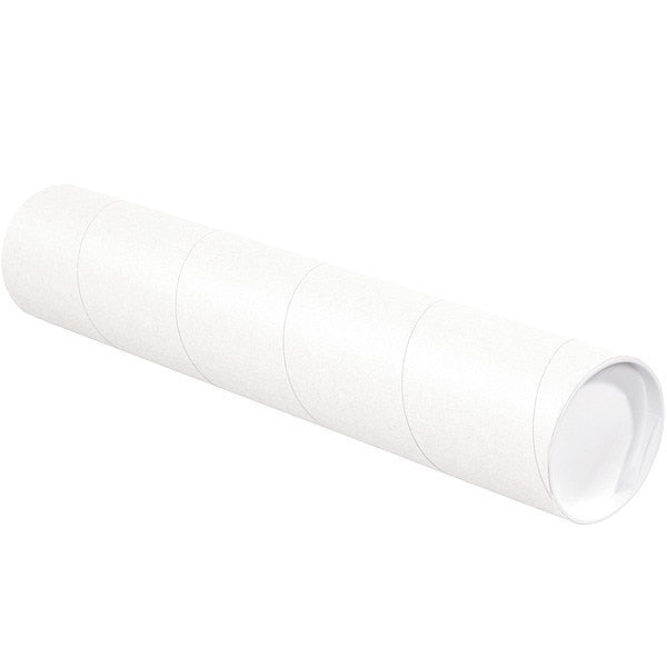 Mailing Tube, 36inLx4in.dia, White, PK15