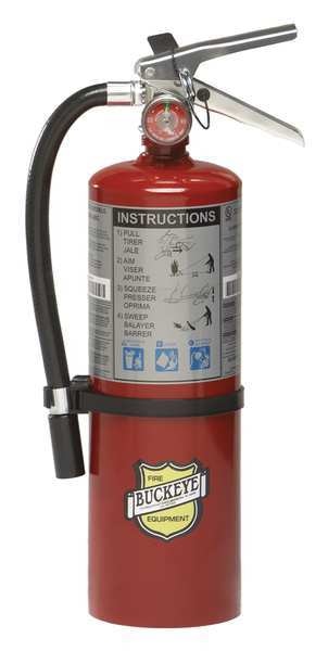 Fire Extinguisher, 3A:40B:C, Dry Chemical, 5 lb