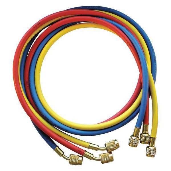 Manifold Hose Set, 60 In, Red, Yellow, Blue